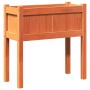 Jardinera con patas madera maciza pino marrón cera 70x31x70 cm en Macetas y jardineras | Comprar online en Foru.es