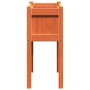 Jardinera con patas madera maciza pino marrón cera 70x31x70 cm en Macetas y jardineras | Comprar online en Foru.es
