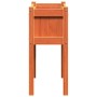 Jardineras con patas 2 uds madera maciza de pino marrón cera en Macetas y jardineras | Comprar online en Foru.es