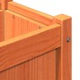 Jardineras con patas 2 uds madera maciza de pino marrón cera en Macetas y jardineras | Comprar online en Foru.es