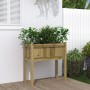 Jardinera con patas madera de pino impregnada 70x31x70 cm en Macetas y jardineras | Comprar online en Foru.es