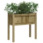 Jardinera con patas madera de pino impregnada 70x31x70 cm en Macetas y jardineras | Comprar online en Foru.es