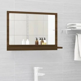 Espejo de baño madera contrachapada marrón roble 60x10,5x37 cm de vidaXL, Tocadores de baño - Ref: Foro24-815638, Precio: 30,...