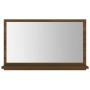 Espejo de baño madera contrachapada marrón roble 60x10,5x37 cm de vidaXL, Tocadores de baño - Ref: Foro24-815638, Precio: 30,...