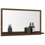 Espejo de baño madera contrachapada marrón roble 60x10,5x37 cm de vidaXL, Tocadores de baño - Ref: Foro24-815638, Precio: 30,...