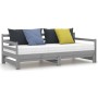 Sofá cama extraíble madera maciza de pino gris 2x(90x200) cm de vidaXL, Camas y somieres - Ref: Foro24-806957, Precio: 186,30...