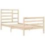 Estructura de cama madera maciza 100x200 cm de vidaXL, Camas y somieres - Ref: Foro24-3105850, Precio: 106,40 €, Descuento: %