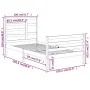 Estructura de cama madera maciza 100x200 cm de vidaXL, Camas y somieres - Ref: Foro24-3105850, Precio: 106,40 €, Descuento: %