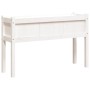 Jardinera con patas madera maciza de pino blanco 110x31x70 cm en Macetas y jardineras | Comprar online en Foru.es