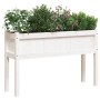 Jardinera con patas madera maciza de pino blanco 110x31x70 cm en Macetas y jardineras | Comprar online en Foru.es