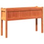 Jardinera con patas madera maciza pino marrón cera 110x31x70 cm en Macetas y jardineras | Comprar online en Foru.es
