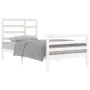 Estructura de cama madera maciza de pino blanco 100x200 cm de vidaXL, Camas y somieres - Ref: Foro24-3105851, Precio: 112,74 ...
