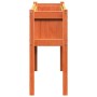 Jardineras con patas 2 uds madera maciza de pino marrón cera en Macetas y jardineras | Comprar online en Foru.es