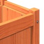 Jardineras con patas 2 uds madera maciza de pino marrón cera en Macetas y jardineras | Comprar online en Foru.es
