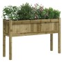 Jardinera con patas madera de pino impregnada 110x31x70 cm en Macetas y jardineras | Comprar online en Foru.es