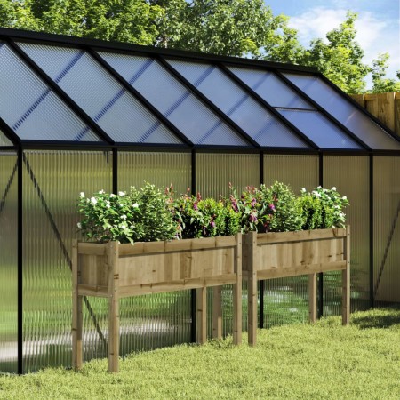 Jardineras con patas 2 uds madera de pino impregnada en Macetas y jardineras | Comprar online en Foru.es