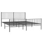 Estructura de cama cabecero y estribo metal negro 183x213cm de vidaXL, Camas y somieres - Ref: Foro24-350887, Precio: 115,42 ...