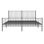Estructura de cama cabecero y estribo metal negro 183x213cm de vidaXL, Camas y somieres - Ref: Foro24-350887, Precio: 115,42 ...