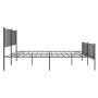 Estructura de cama cabecero y estribo metal negro 183x213cm de vidaXL, Camas y somieres - Ref: Foro24-350887, Precio: 115,42 ...