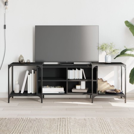 Mueble de TV de madera de ingeniería negro 153x37x50 cm en Muebles TV | Comprar online en Foru.es