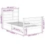 Estructura de cama madera maciza de pino blanco 100x200 cm de vidaXL, Camas y somieres - Ref: Foro24-3105851, Precio: 112,74 ...