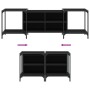 Mueble de TV de madera de ingeniería negro 153x37x50 cm en Muebles TV | Comprar online en Foru.es