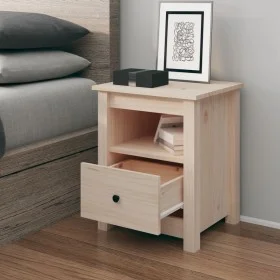 Mesita de noche madera maciza de pino 40x35x49 cm de vidaXL, Mesitas de noche - Ref: Foro24-813709, Precio: 59,21 €, Descuent...