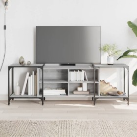 Mueble de TV madera de ingeniería gris Sonoma 153x37x50 cm en Muebles TV | Comprar online en Foru.es