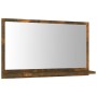 Espejo de baño madera contrachapada roble ahumado 60x10,5x37 cm de vidaXL, Tocadores de baño - Ref: Foro24-815636, Precio: 34...
