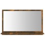 Espejo de baño madera contrachapada roble ahumado 60x10,5x37 cm de vidaXL, Tocadores de baño - Ref: Foro24-815636, Precio: 34...
