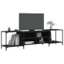 Mueble de TV madera de ingeniería negro 203x37x50 cm en Muebles TV | Comprar online en Foru.es