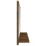 Espejo de baño madera contrachapada roble ahumado 60x10,5x37 cm de vidaXL, Tocadores de baño - Ref: Foro24-815636, Precio: 34...