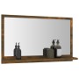 Espejo de baño madera contrachapada roble ahumado 60x10,5x37 cm de vidaXL, Tocadores de baño - Ref: Foro24-815636, Precio: 34...