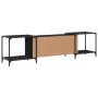 Mueble de TV madera de ingeniería negro 203x37x50 cm en Muebles TV | Comprar online en Foru.es