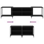Mueble de TV madera de ingeniería negro 203x37x50 cm en Muebles TV | Comprar online en Foru.es