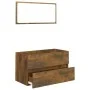 Set de muebles baño 2 pzas madera contrachapada roble ahumado de vidaXL, Muebles de baño - Ref: Foro24-815738, Precio: 51,67 ...