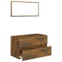 Set de muebles baño 2 pzas madera contrachapada roble ahumado de vidaXL, Muebles de baño - Ref: Foro24-815738, Precio: 61,87 ...