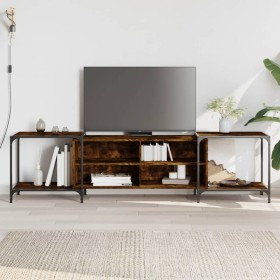 Mueble de TV madera de ingeniería roble ahumado 203x37x50 cm en Muebles TV | Comprar online en Foru.es