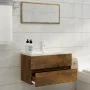 Set de muebles baño 2 pzas madera contrachapada roble ahumado de vidaXL, Muebles de baño - Ref: Foro24-815738, Precio: 51,67 ...