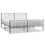 Estructura de cama cabecero y estribo metal negro 193x203cm de vidaXL, Camas y somieres - Ref: Foro24-350888, Precio: 101,99 ...