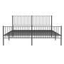 Estructura de cama cabecero y estribo metal negro 193x203cm de vidaXL, Camas y somieres - Ref: Foro24-350888, Precio: 101,99 ...
