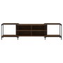 Mueble de TV madera de ingeniería marrón roble 203x37x50 cm en Muebles TV | Comprar online en Foru.es