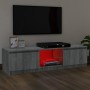 Mueble de TV con luces LED gris Sonoma 120x30x35,5 cm de vidaXL, Muebles TV - Ref: Foro24-815709, Precio: 65,23 €, Descuento: %