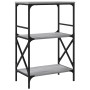 Librería 3 estantes madera ingeniería gris Sonoma 59x35x90,5 cm en Librerías y estanterías | Comprar online en Foru.es
