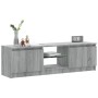 Mueble de TV con luces LED gris Sonoma 120x30x35,5 cm de vidaXL, Muebles TV - Ref: Foro24-815709, Precio: 65,23 €, Descuento: %