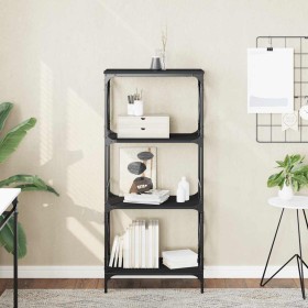 Librería de 4 estantes madera ingeniería negro 59x35x132 cm en Librerías y estanterías | Comprar online en Foru.es