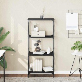 Librería de 4 estantes madera ingeniería negro 59x35x132 cm en Librerías y estanterías | Comprar online en Foru.es