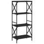 Librería de 4 estantes madera ingeniería negro 59x35x132 cm en Librerías y estanterías | Comprar online en Foru.es