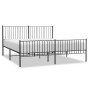 Estructura de cama cabecero y estribo metal negro 200x200 cm de vidaXL, Camas y somieres - Ref: Foro24-350889, Precio: 113,51...