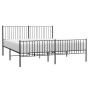 Estructura de cama cabecero y estribo metal negro 200x200 cm de vidaXL, Camas y somieres - Ref: Foro24-350889, Precio: 113,51...